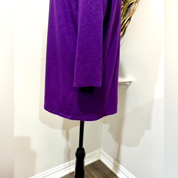Coldwater Creek Purple Sequence Embellished 3/4 Sleeve Tunic Size 1X - Picture 6 of 9